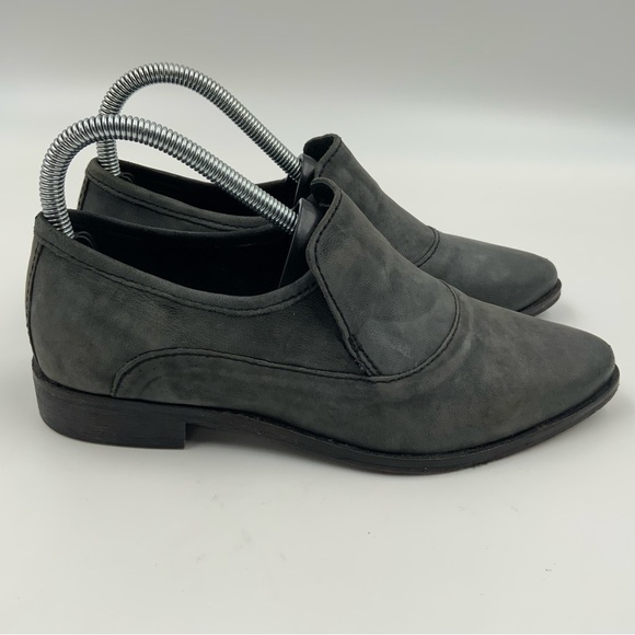 FREE People Gray Brady Leather Western Loafers. Size 37. - Picture 2 of 9